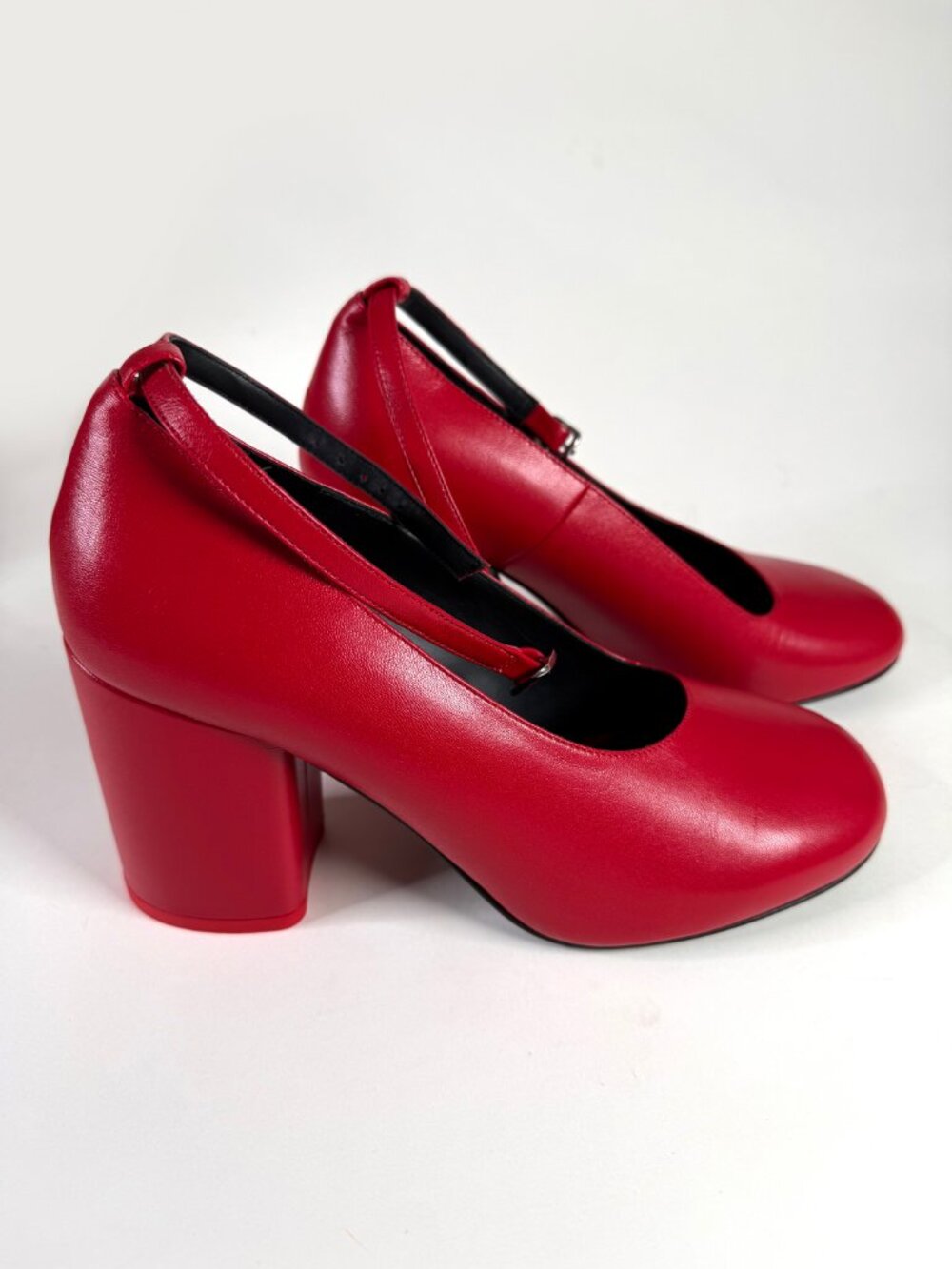Marimekko Leather Aali Block Heels Shoes Straps Mary Janes EU 39 BRAND NEW